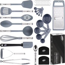 Load image into Gallery viewer, 35 Piece Nylon and Stainless Steel Kitchen Utensil Set