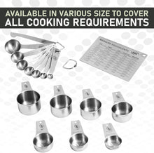 Load image into Gallery viewer, 16 Piece Stainless Steel Measuring Cups and Spoons Set