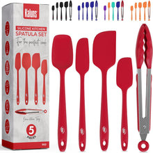 Load image into Gallery viewer, 5 Piece Silicone Spatula Set