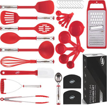 Load image into Gallery viewer, 35 Piece Nylon and Stainless Steel Kitchen Utensil Set