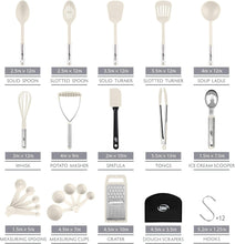 Load image into Gallery viewer, 35 Piece Nylon and Stainless Steel Kitchen Utensil Set