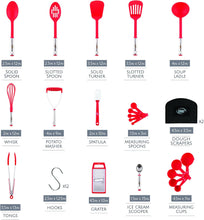Load image into Gallery viewer, 35 Piece Nylon and Stainless Steel Kitchen Utensil Set