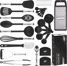 Load image into Gallery viewer, 35 Piece Nylon and Stainless Steel Kitchen Utensil Set