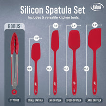 Load image into Gallery viewer, 5 Piece Silicone Spatula Set