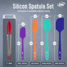 Load image into Gallery viewer, 5 Piece Silicone Spatula Set