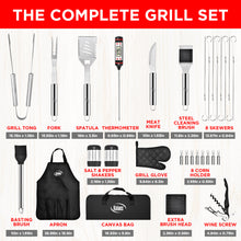 Load image into Gallery viewer, 30 Piece Stainless Steel Grilling Set