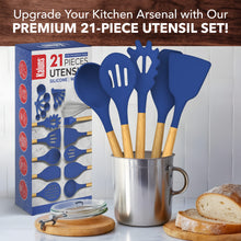 Load image into Gallery viewer, 21 Piece Wooden Silicone Cooking Utensil Set