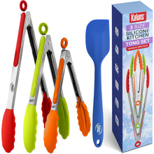 Load image into Gallery viewer, 4 Piece Silicone Tong Set