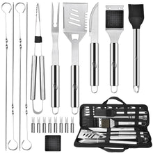 Load image into Gallery viewer, 20 Piece Stainless Steel Grilling Set