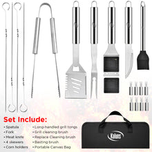 Load image into Gallery viewer, 20 Piece Stainless Steel Grilling Set