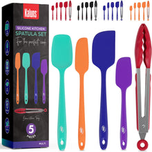 Load image into Gallery viewer, 5 Piece Silicone Spatula Set
