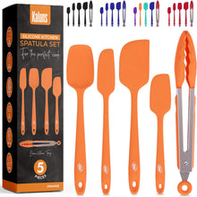 Load image into Gallery viewer, 5 Piece Silicone Spatula Set