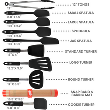 Load image into Gallery viewer, 11 Piece Silicone Turner's and Spatula's Set