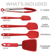 Load image into Gallery viewer, 5 Piece Silicone Spatula's  and Turner Set