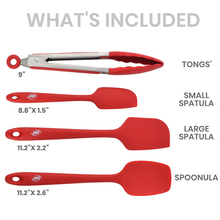 Load image into Gallery viewer, 4 Piece Silicone Spatula Set
