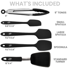 Load image into Gallery viewer, 5 Piece Silicone Spatula's  and Turner Set