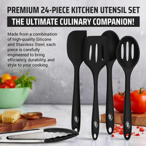 24 Piece Silicone Cooking Utensil Set