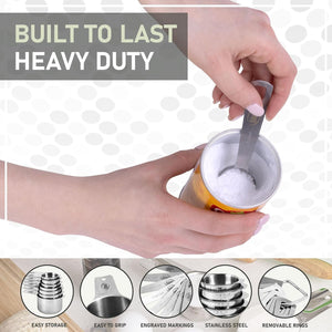 16 Piece Stainless Steel Measuring Cups and Spoons Set