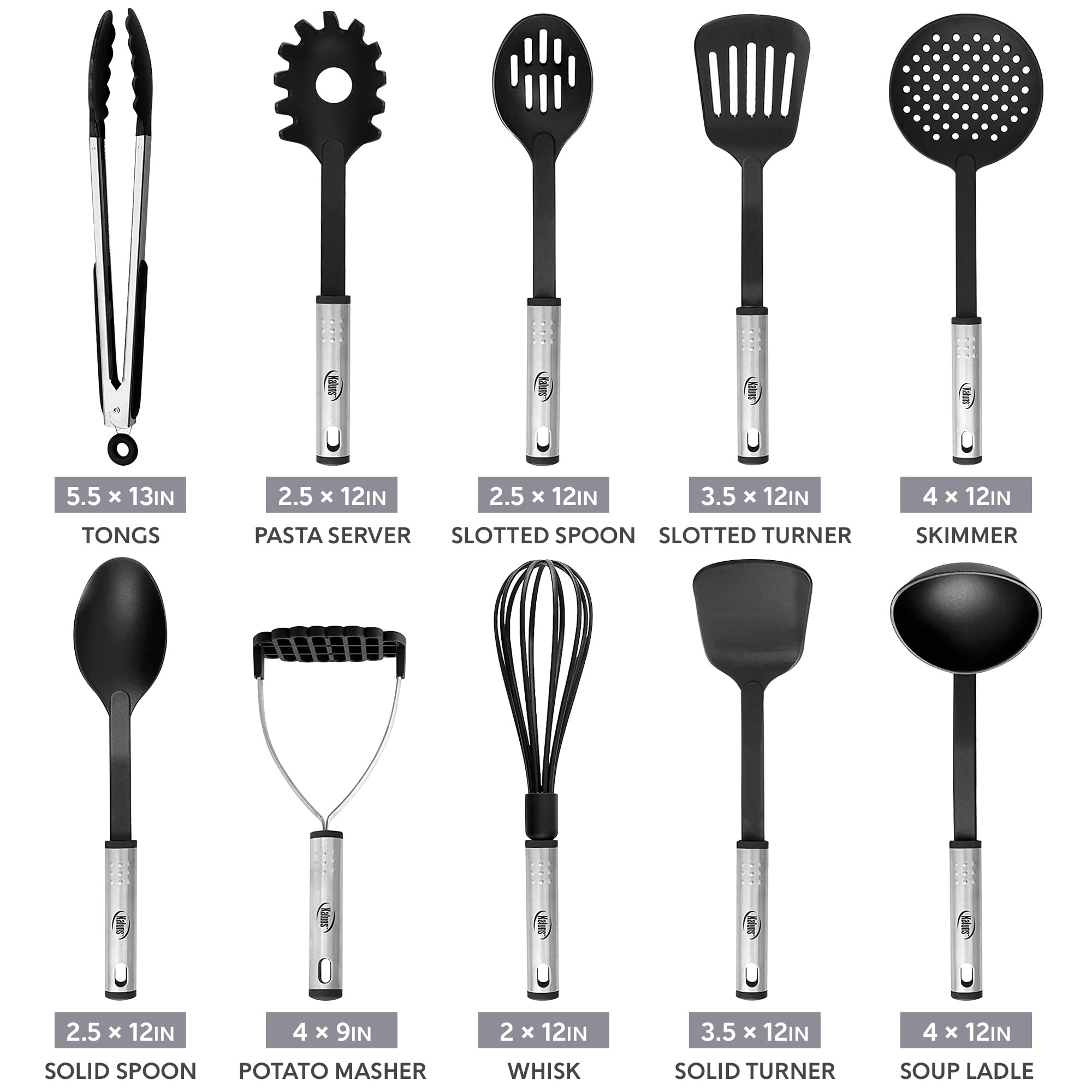 10 Piece Nylon Cooking Utensil Set – kaluns®