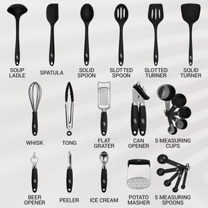 24 Piece Silicone Cooking Utensil Set