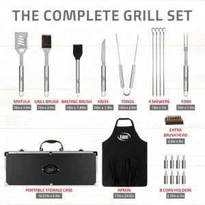 21 Piece Stainless Steel Grilling Set