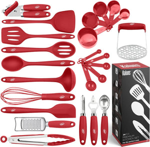 24 Piece Silicone Cooking Utensil Set