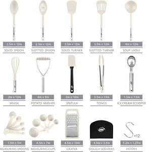35 Piece Nylon and Stainless Steel Kitchen Utensil Set
