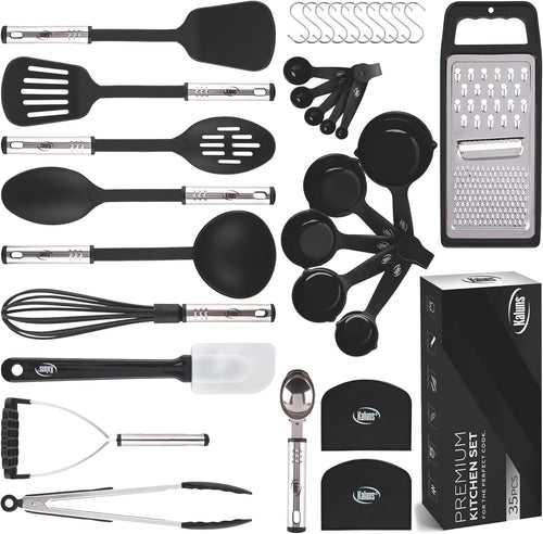 35 Piece Nylon and Stainless Steel Kitchen Utensil Set