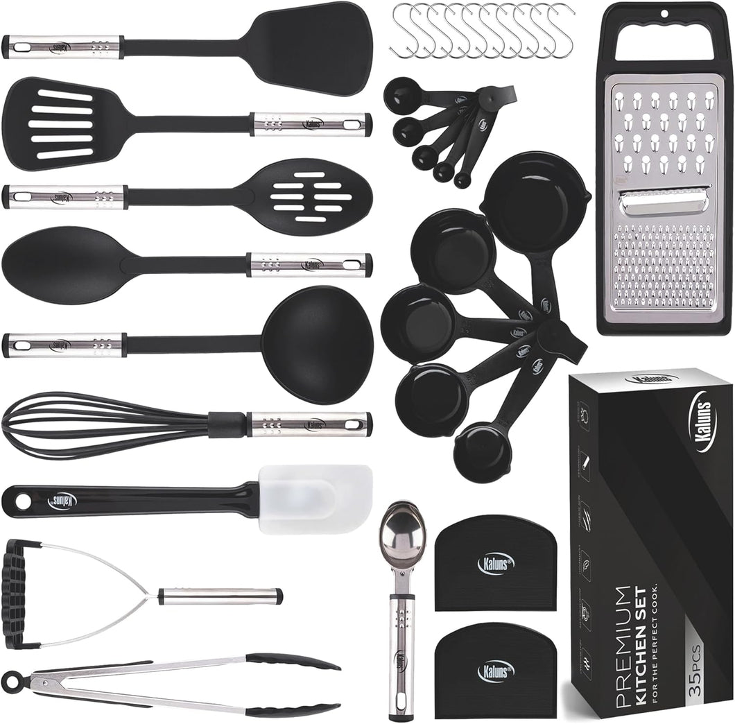 35 Piece Nylon and Stainless Steel Kitchen Utensil Set