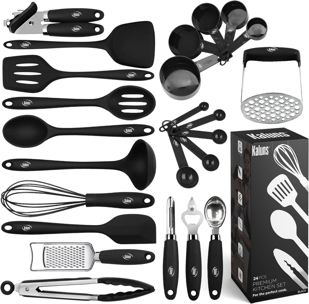 24 Piece Silicone Cooking Utensil Set