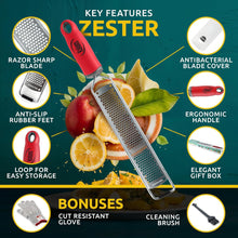 Load image into Gallery viewer, Citrus Zester and Cheese Grater