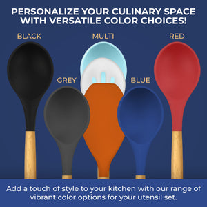 21 Piece Wooden Silicone Cooking Utensil Set