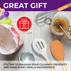 21 Piece Wooden Silicone Cooking Utensil Set