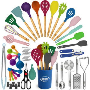 50 Piece Silicone Cooking Utensil Set