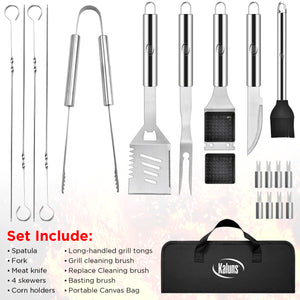 20 Piece Stainless Steel Grilling Set