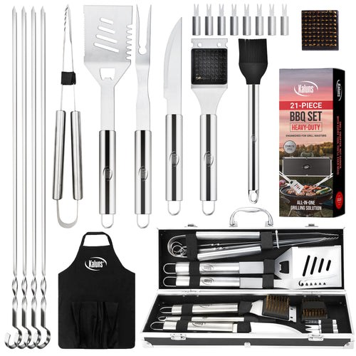21 Piece Stainless Steel Grilling Set