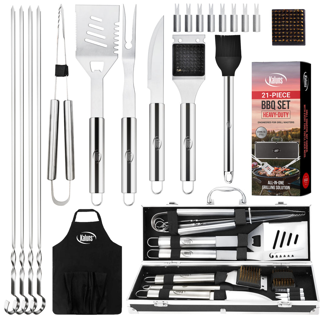 21 Piece Stainless Steel Grilling Set