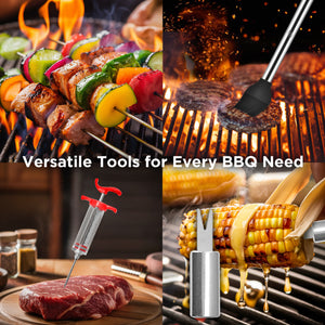 40 Piece Stainless Steel Grilling Set with Aluminium Case