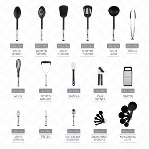 24 Piece Nylon Cooking Utensil Set