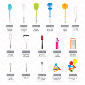 24 Piece Nylon Cooking Utensil Set