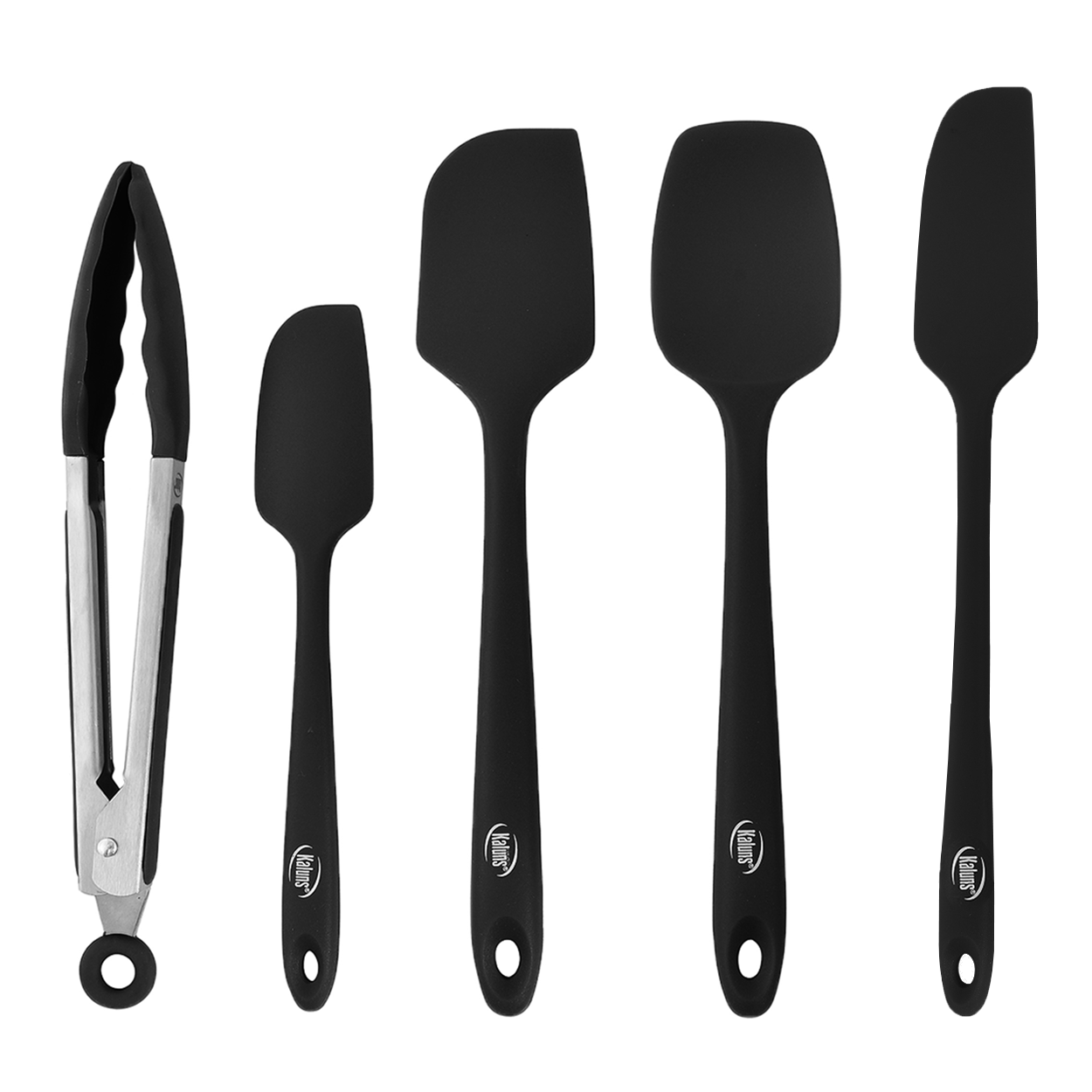 Heat Resistant Rubber Silicone Spatula (Set of 5)