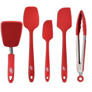 5 Piece Silicone Spatula's  and Turner Set