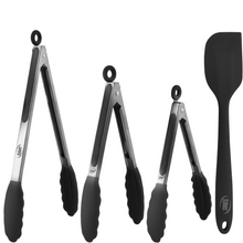 Load image into Gallery viewer, 4 Piece Silicone Tong Set