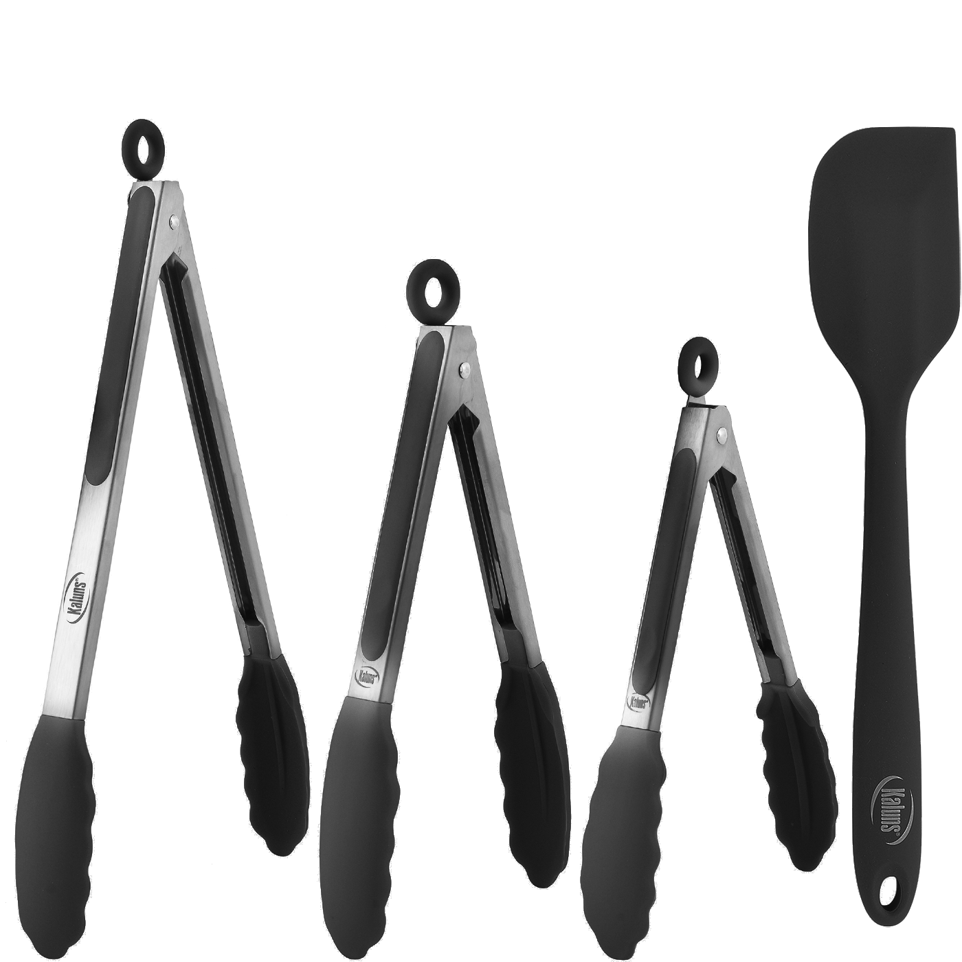 BINO 2-Piece Silicone Tipped Stainless Steel Tongs Set - Black | Locking  Tongs | Kitchen Utensil & Tool for Cooking & Serving | Nonstick Cookware 