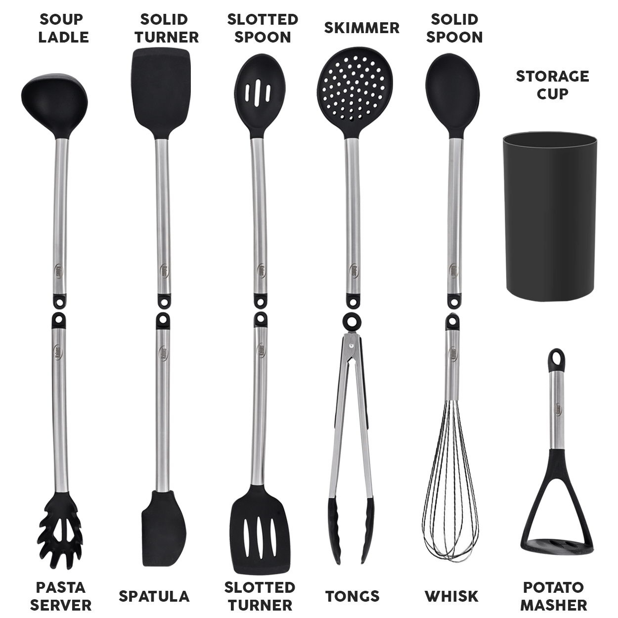 LIANYU 12-Piece Silicone Kitchen Cooking Utensils Set with Holder, Kitchen  Tools Include Slotted Spa…See more LIANYU 12-Piece Silicone Kitchen Cooking
