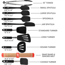 Load image into Gallery viewer, 11 Piece Silicone Turner&#39;s and Spatula&#39;s Set