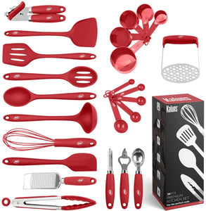 24 Piece Silicone Cooking Utensil Set