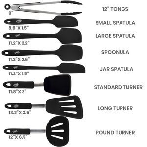 8 Piece Silicone Turner's and Spatula Set