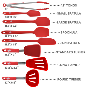 8 Piece Silicone Turner's and Spatula Set