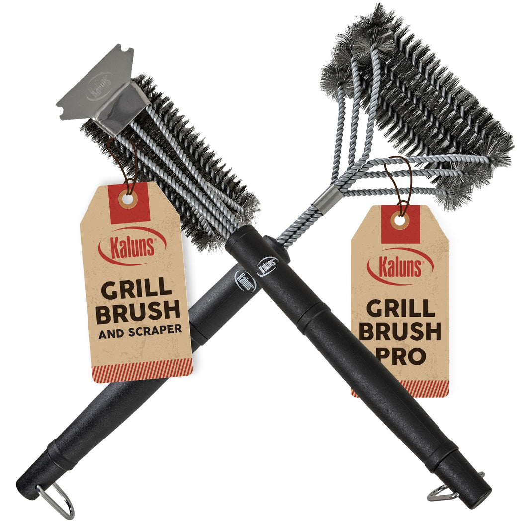 Set of Grill Brushes With Natural Bristles - 14 Total Length - Palmyra  Bristles - Great for Metal AND Porcelain Grills! - DIY Tool Supply